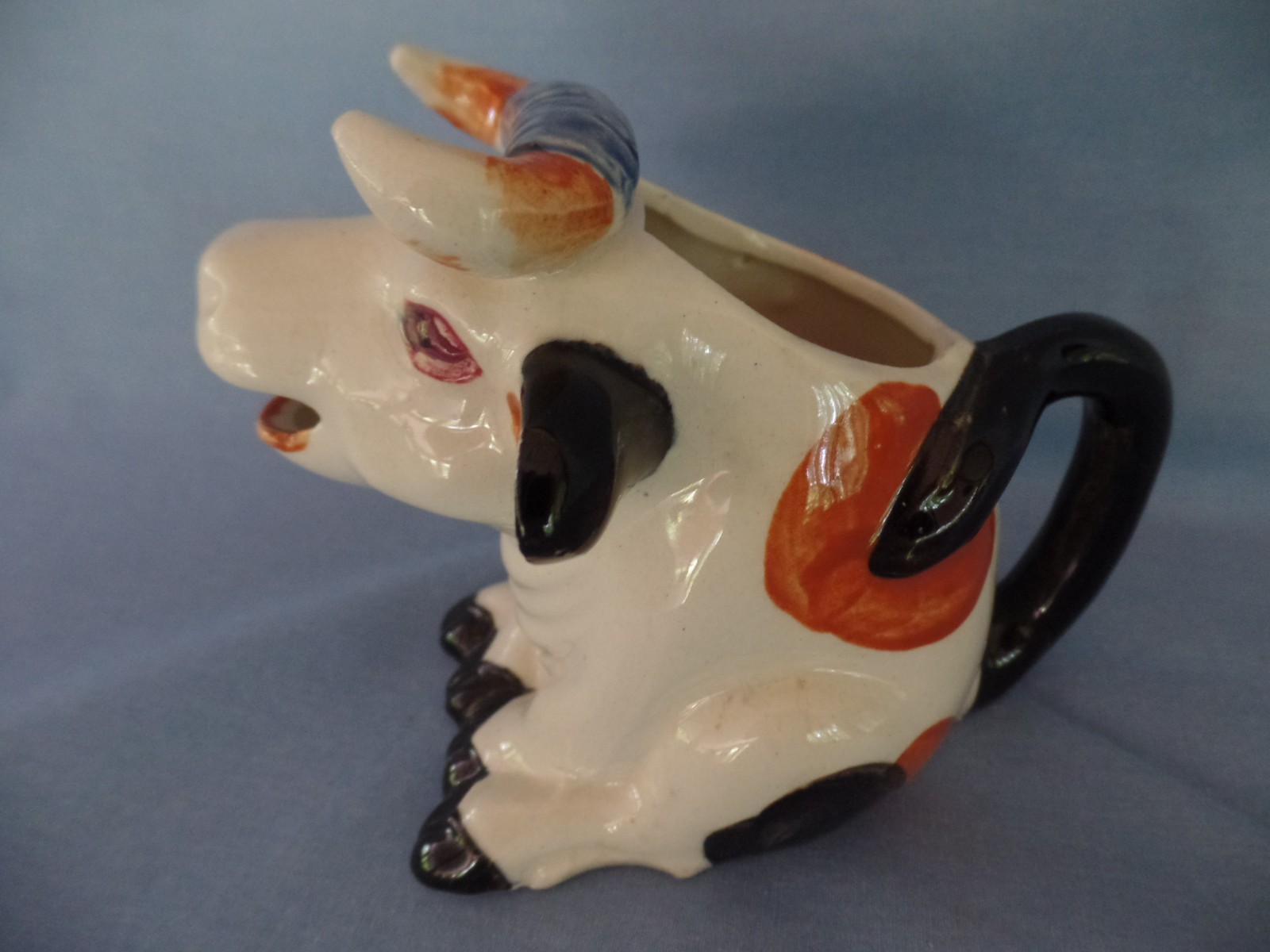vintage ceramic BULL CREAMER 4″ tall Made in Occupied Japan cute