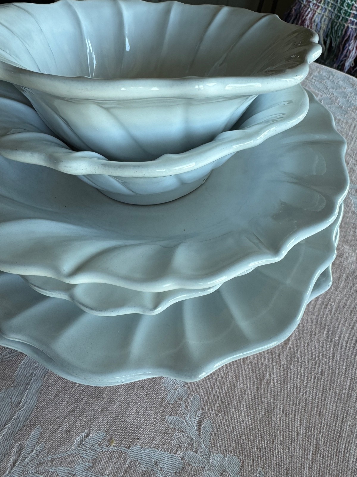 VBC Casa Italy Earthenware ceramic set, 6 pieces, white