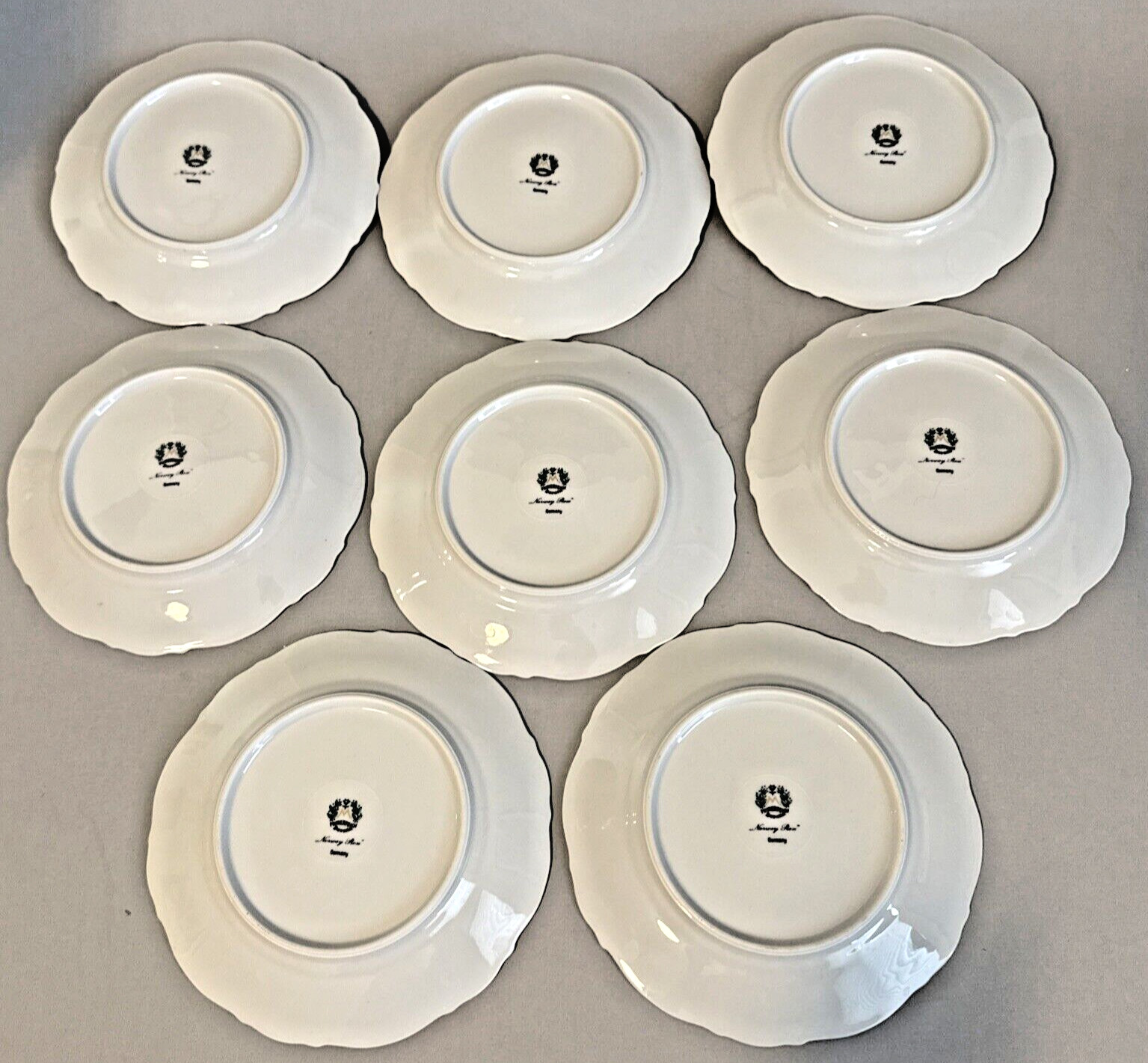 8 Vintage Mitterteich Norway Rose Bavaria Germany Bread Butter Plates 6-3/4″