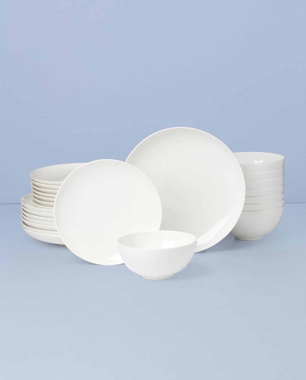 Lenox Studio 1414 Bone China 24 Pc White Service for 8