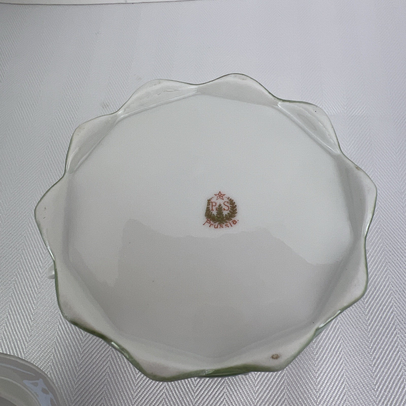 Antique RS Prussia RED MARK Porcelain Teapot Chocolate Pot Sugar Creamer Set