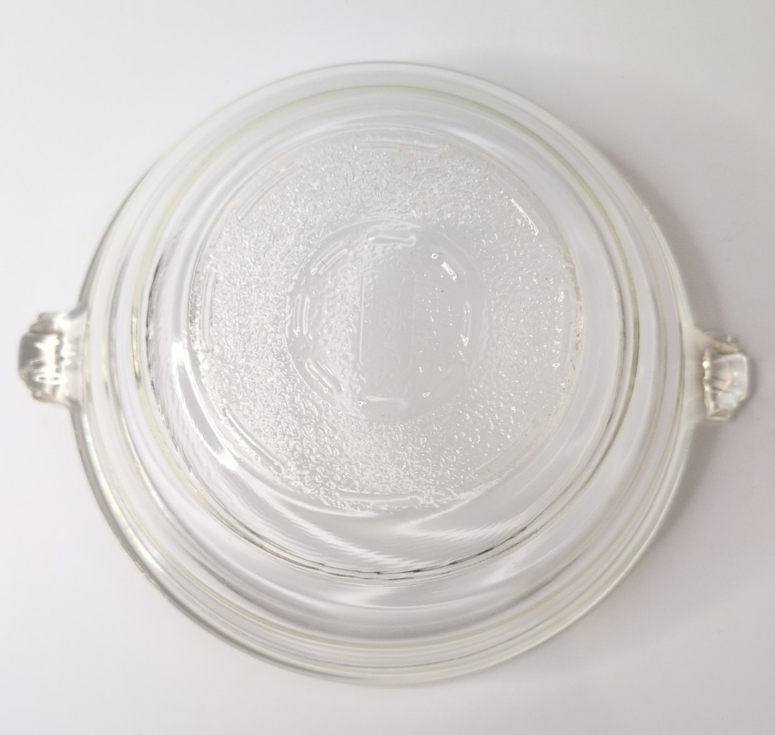 Vtg Glasbake #55 Clear Glass Art Deco Oven Ware Casserole Dish Bowl Skyscraper