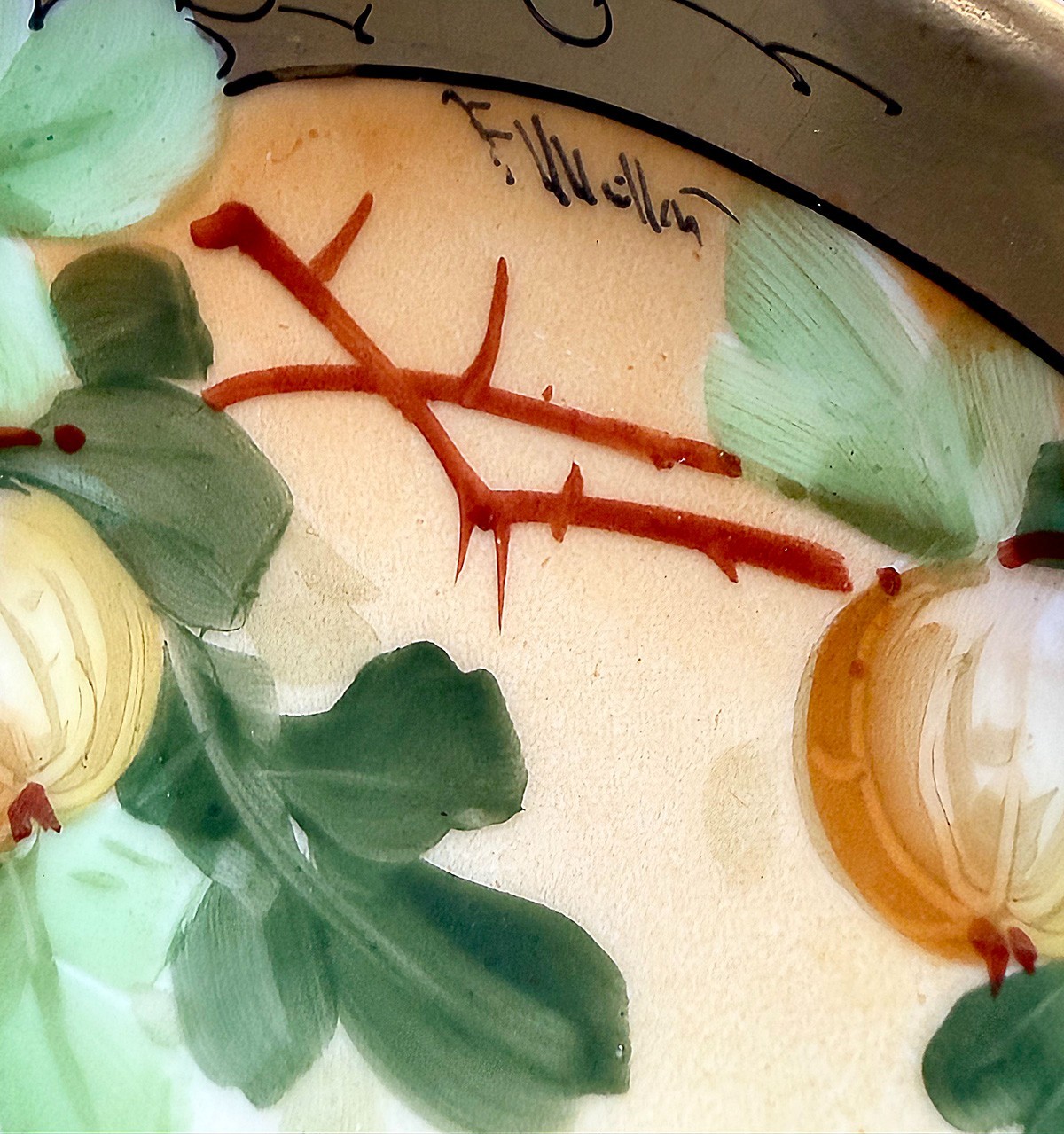 Hand Painted Pickard China 9 in. Plate by Frederick Walters