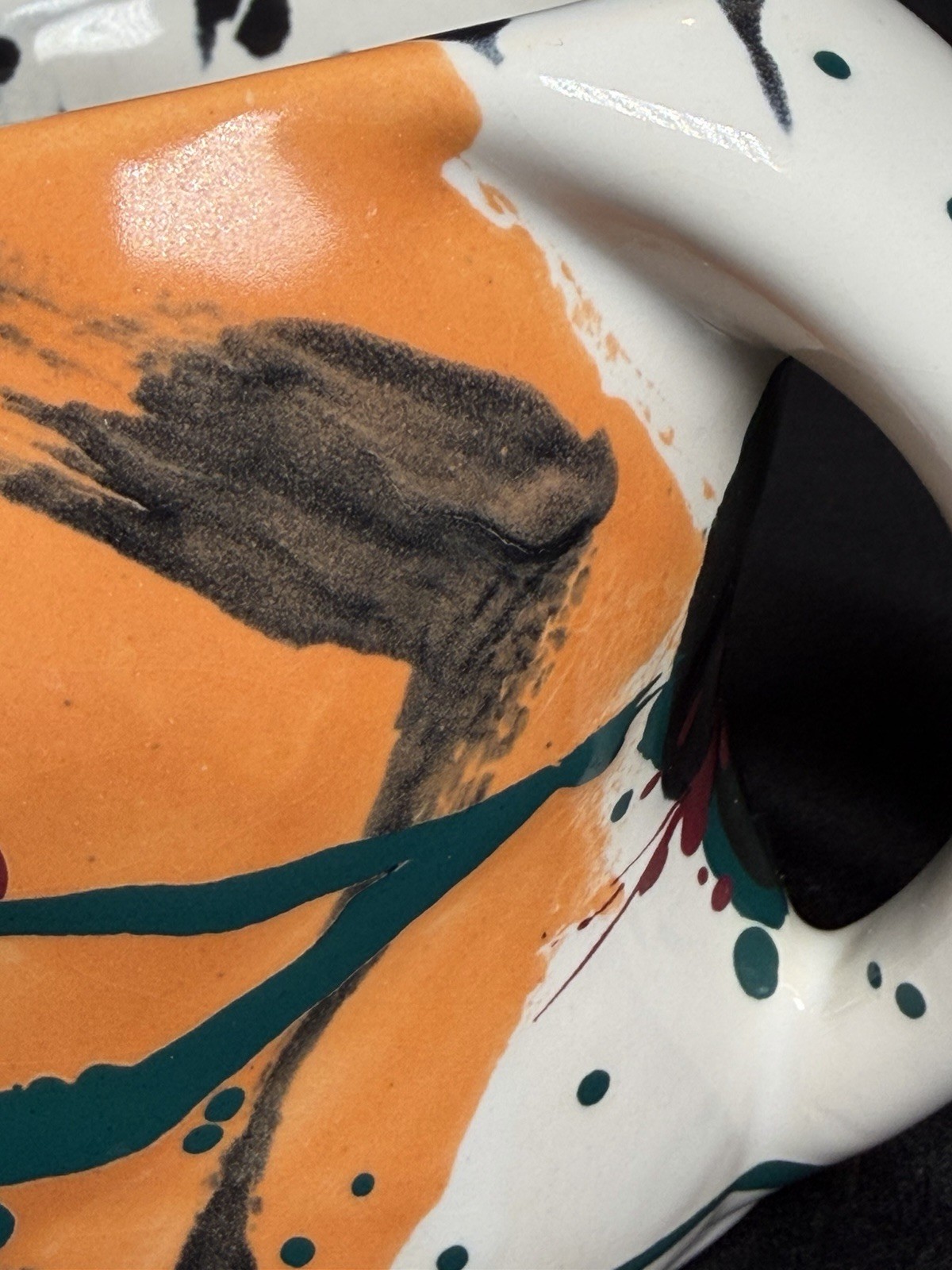 RARE CHARLES NALLE Studio Art Pottery Mug ABSTRACT Contemporary Splatter Multi