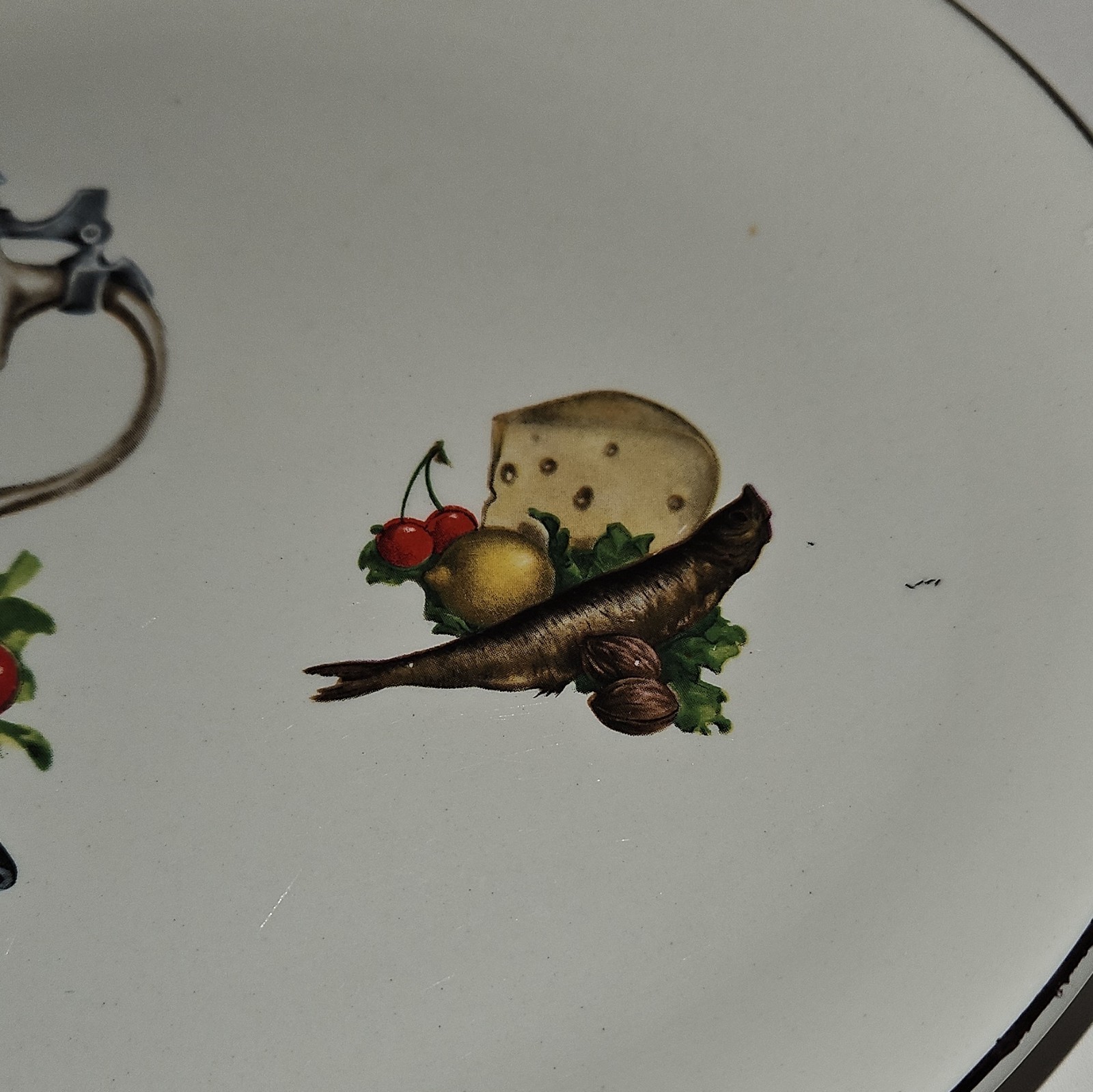 Broadhurst Bros Burslem Oval Ceramic Platter White Food Pattern Glossy