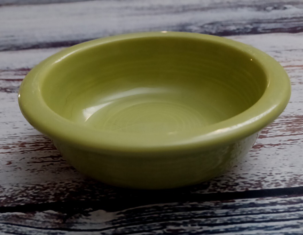 VINTAGE FIESTA HLC 4 3/4″ 1950-1959 CHARTREUSE NAPPY FRUIT BOWL FLAWLESS
