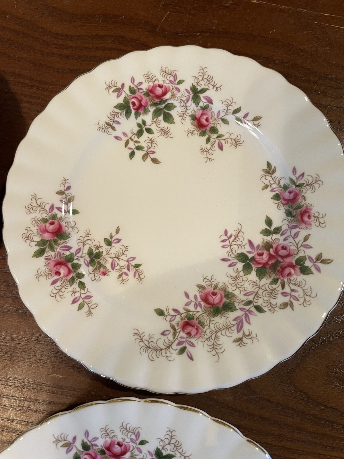 6 Royal Albert Lavender Rose Bread & Butter plates 6-1/4 inches