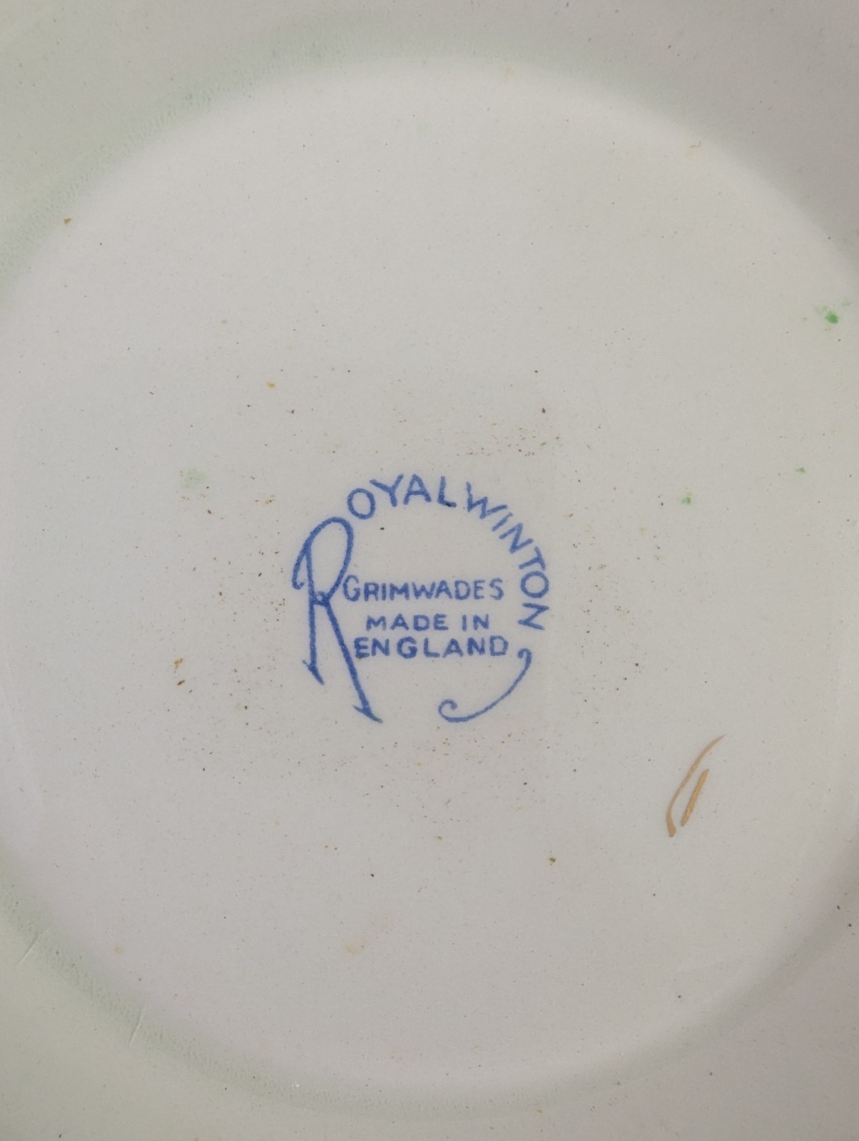Vintage Royal Winton hand-painted porcelain decorative bowl with a floral border