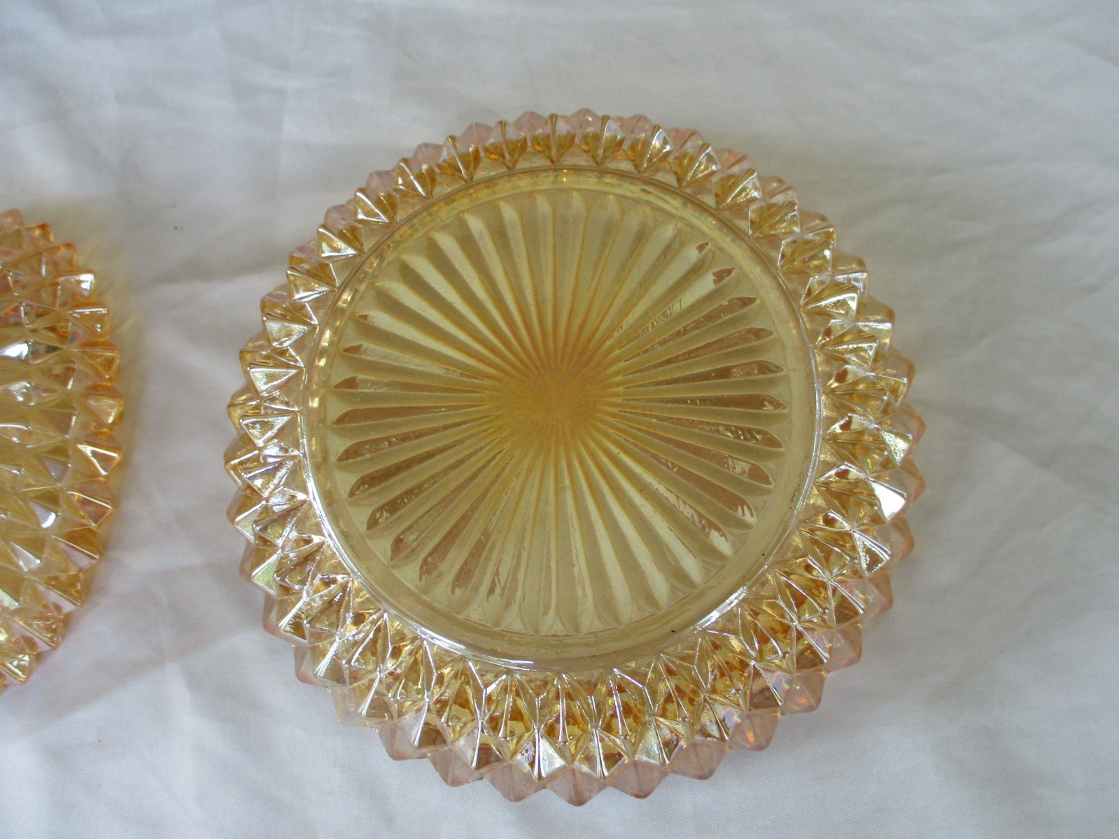 Indiana Glass Amber Pedestal Candy Dish + Covered Candy Dish & Condiment Server