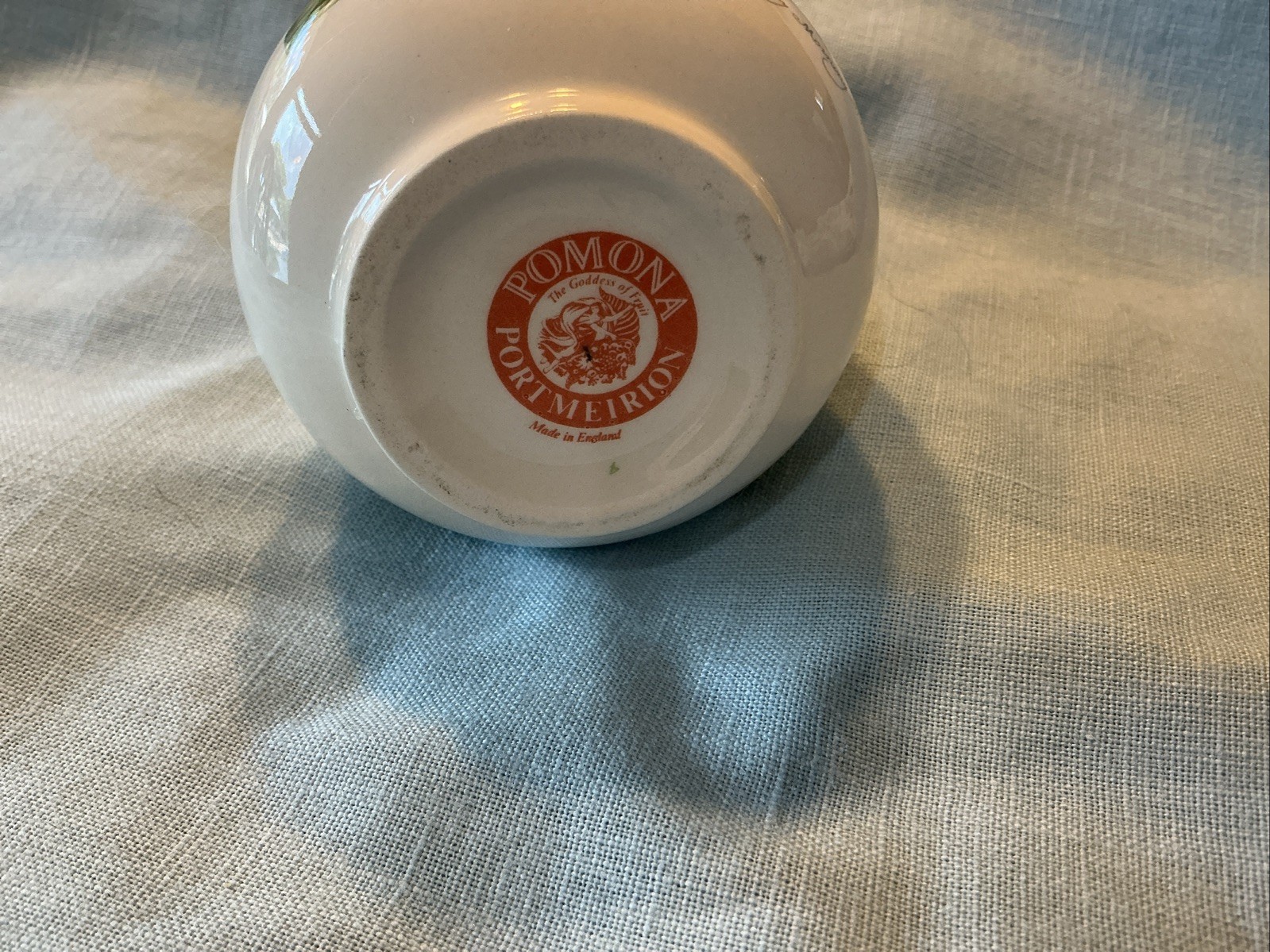 Portmeirion Pomona Small Creamer Pitcher Vintage Orange Stamp