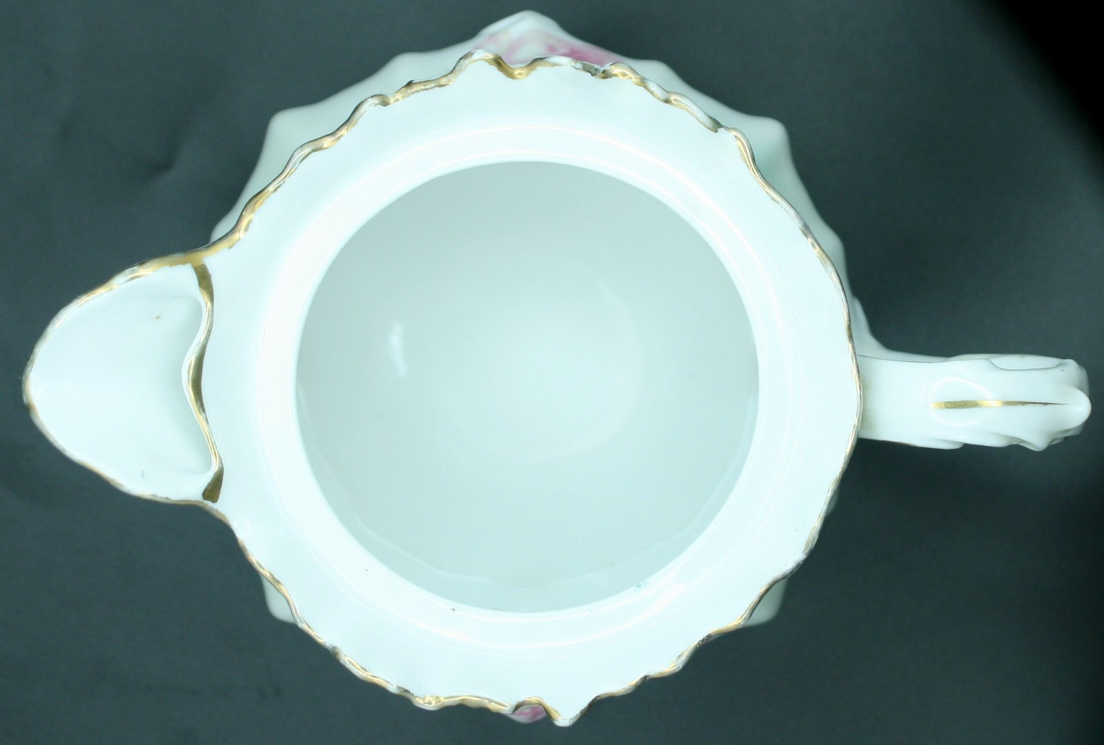 Antique R.S. Prussia Attributed Lidded Creamer Pink Roses Green Unmarked