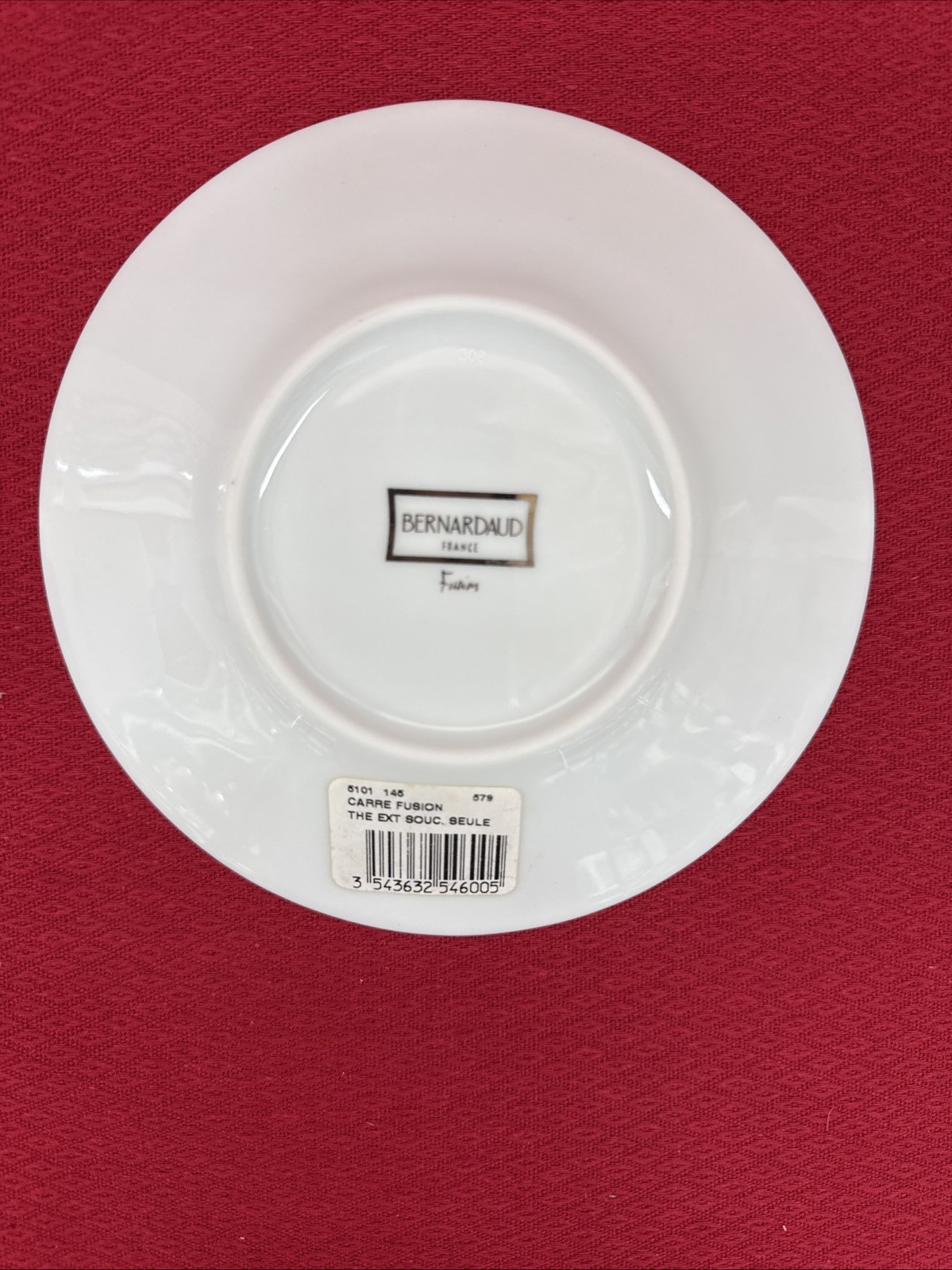 Bernardaud Limoges France FUSION Light Blue Platinum White Saucer NEW!!!!