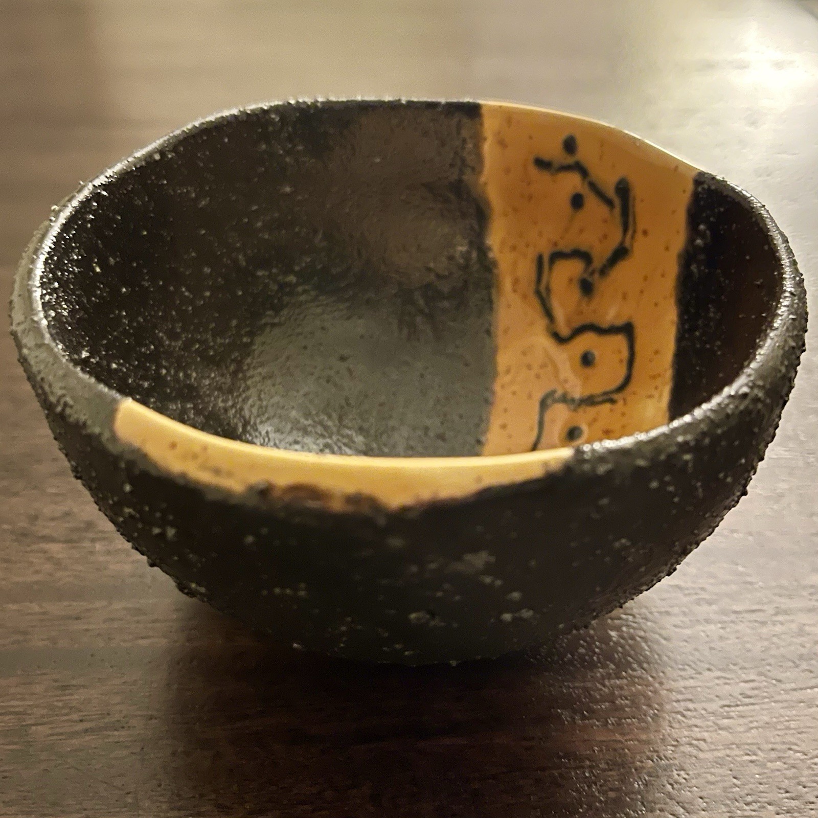 Kolbrún Ólafsdóttir Icelandic Pottery Bowl Volcanic Ash Glaze Handmade, Dramatic