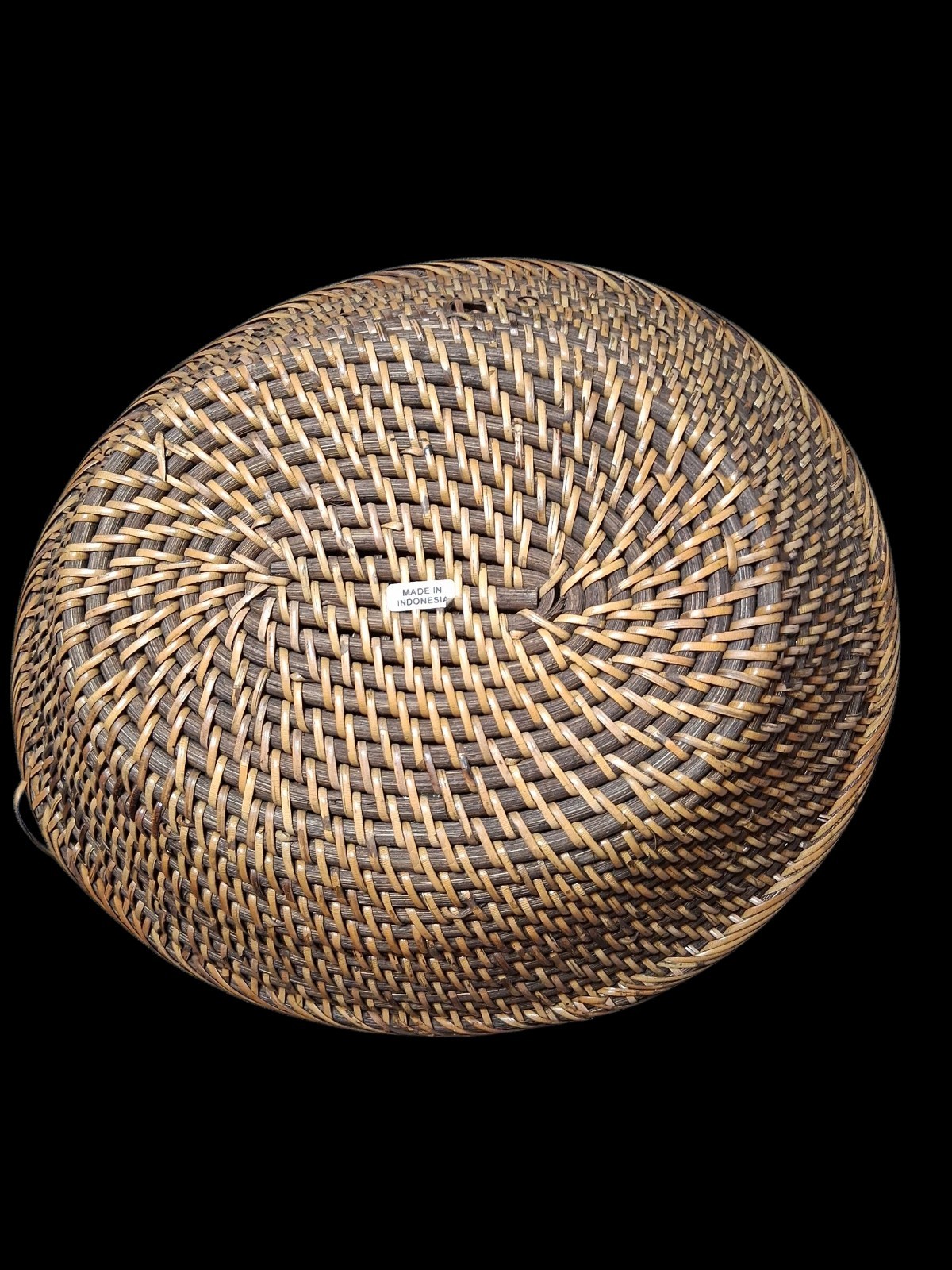 Round Rattan Brown Oval Decorative Bowl Key bowl fruit bowl Made in Indonesia