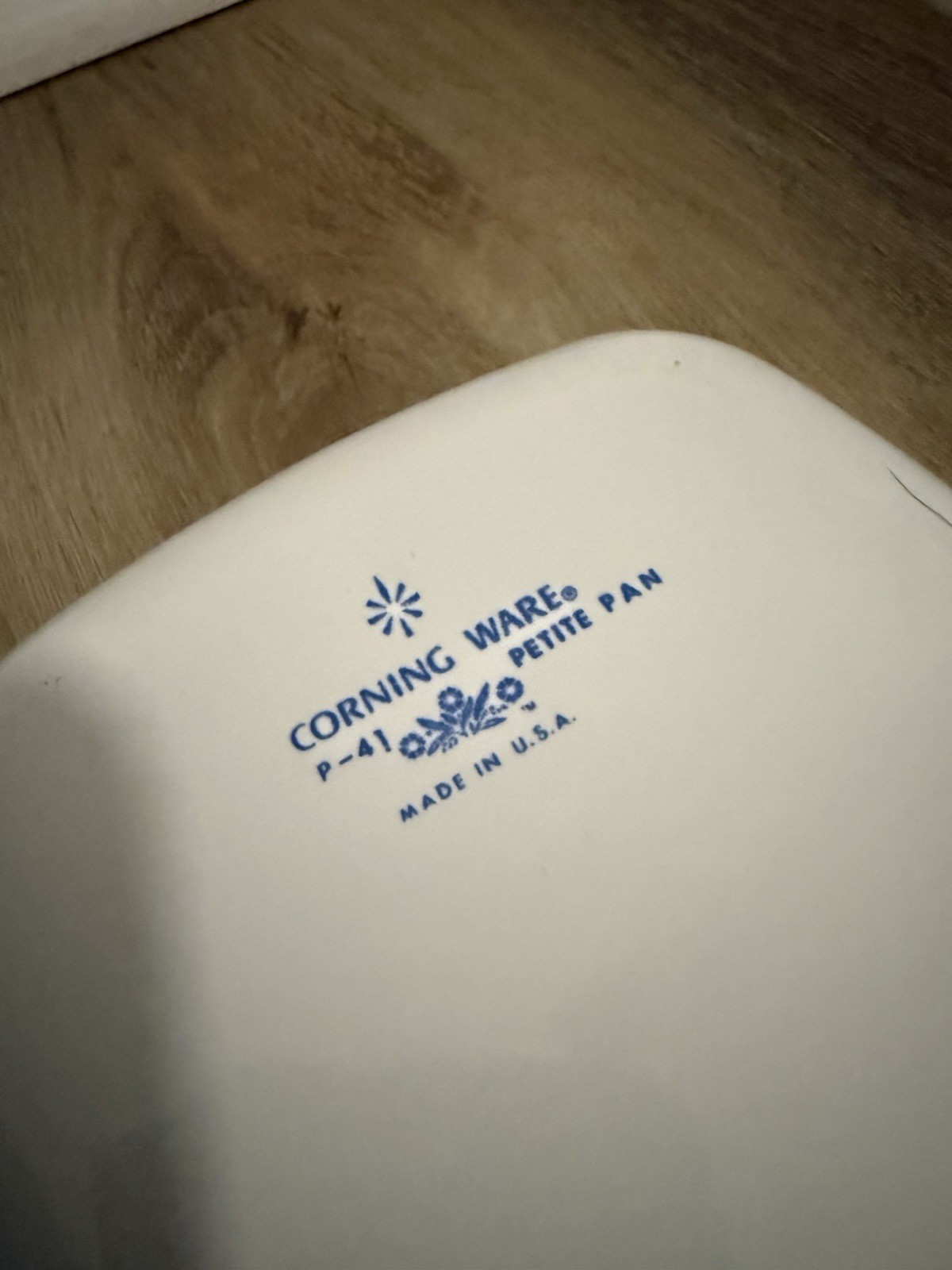 VTG Corning Ware P-41-B Blue Cornflower Petite Casserole w/Plastic Lid