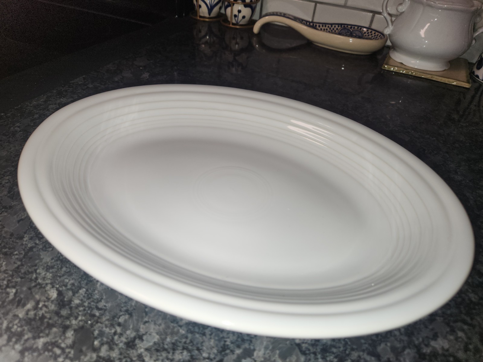 Fiesta/Fiestaware Homer Laughlin White 11 5/8″ Serving Platter Excellent