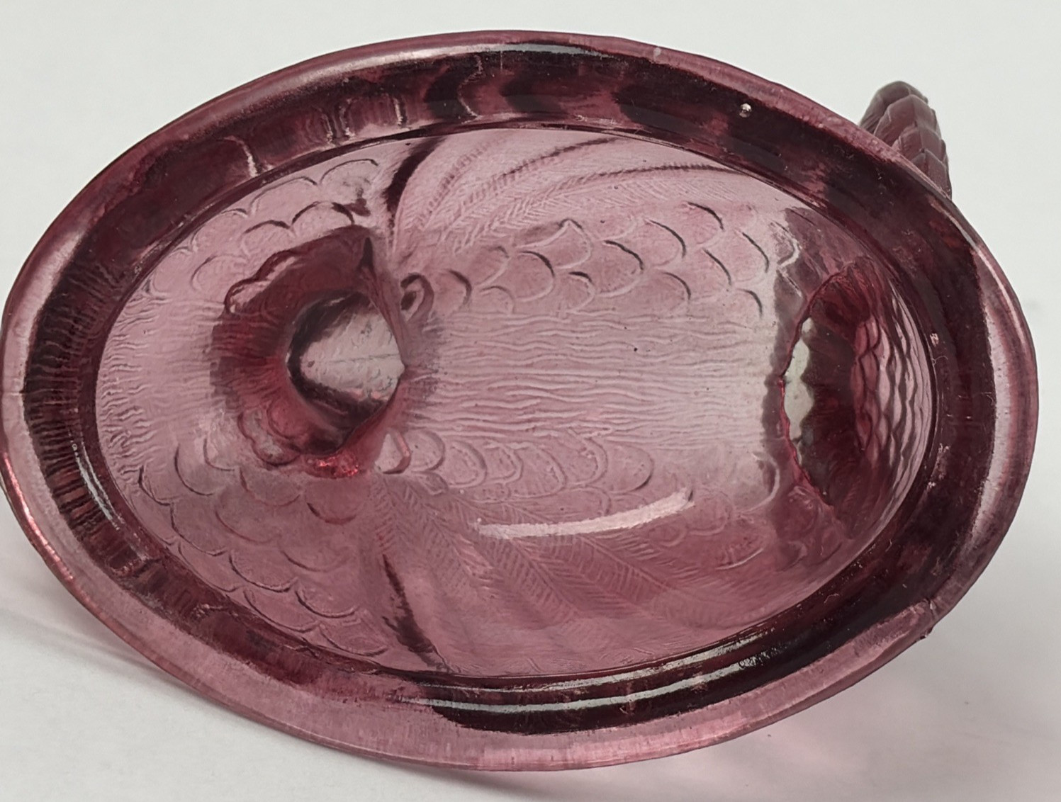 Turkey Bird On Nest Cranberry Indiana Glass Small Candy Dish – 4½” Tall