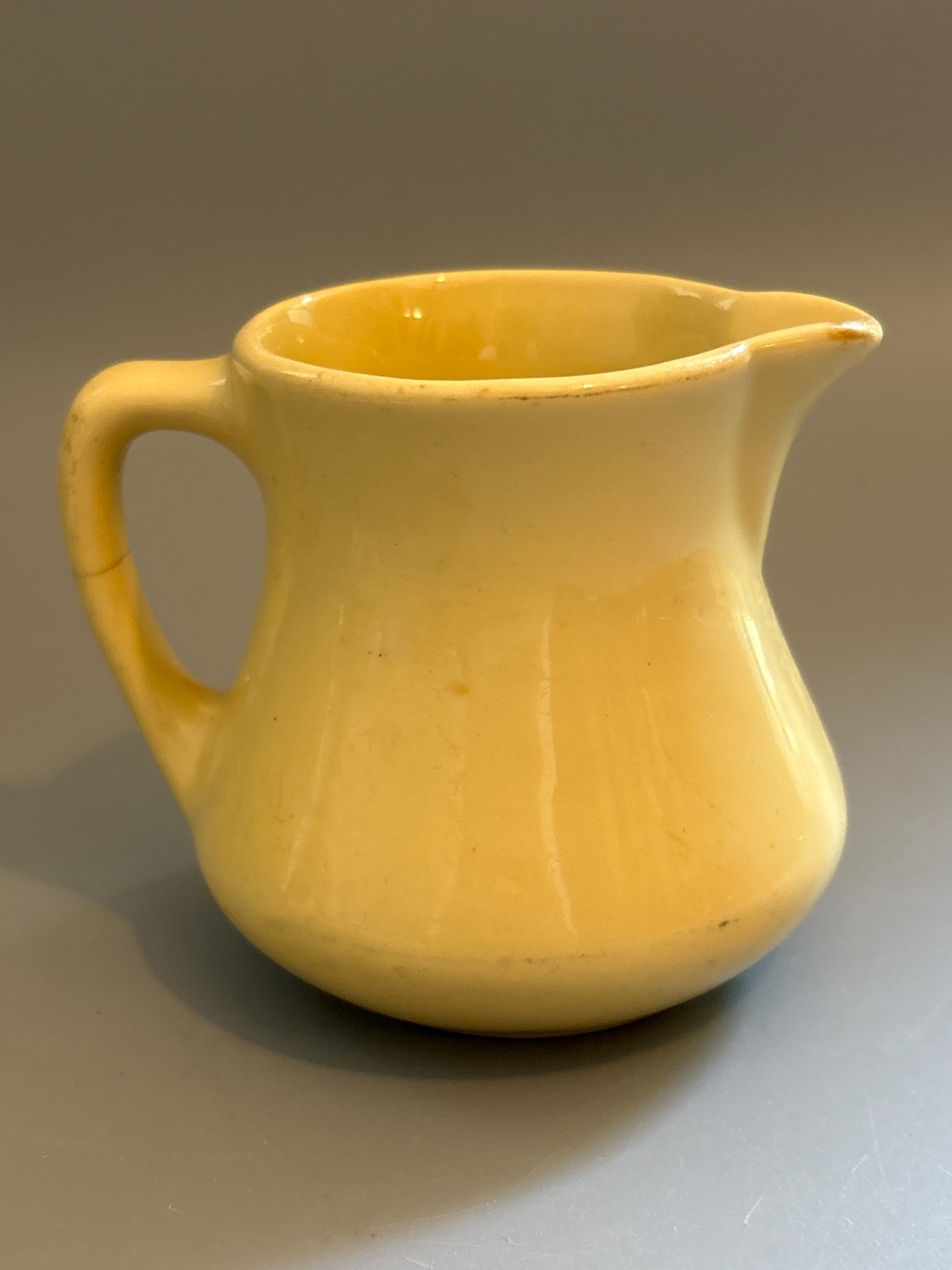Vintage Buffalo China Colorido Ware Yellow Creamer Pitcher Restaurant Ware 1930s