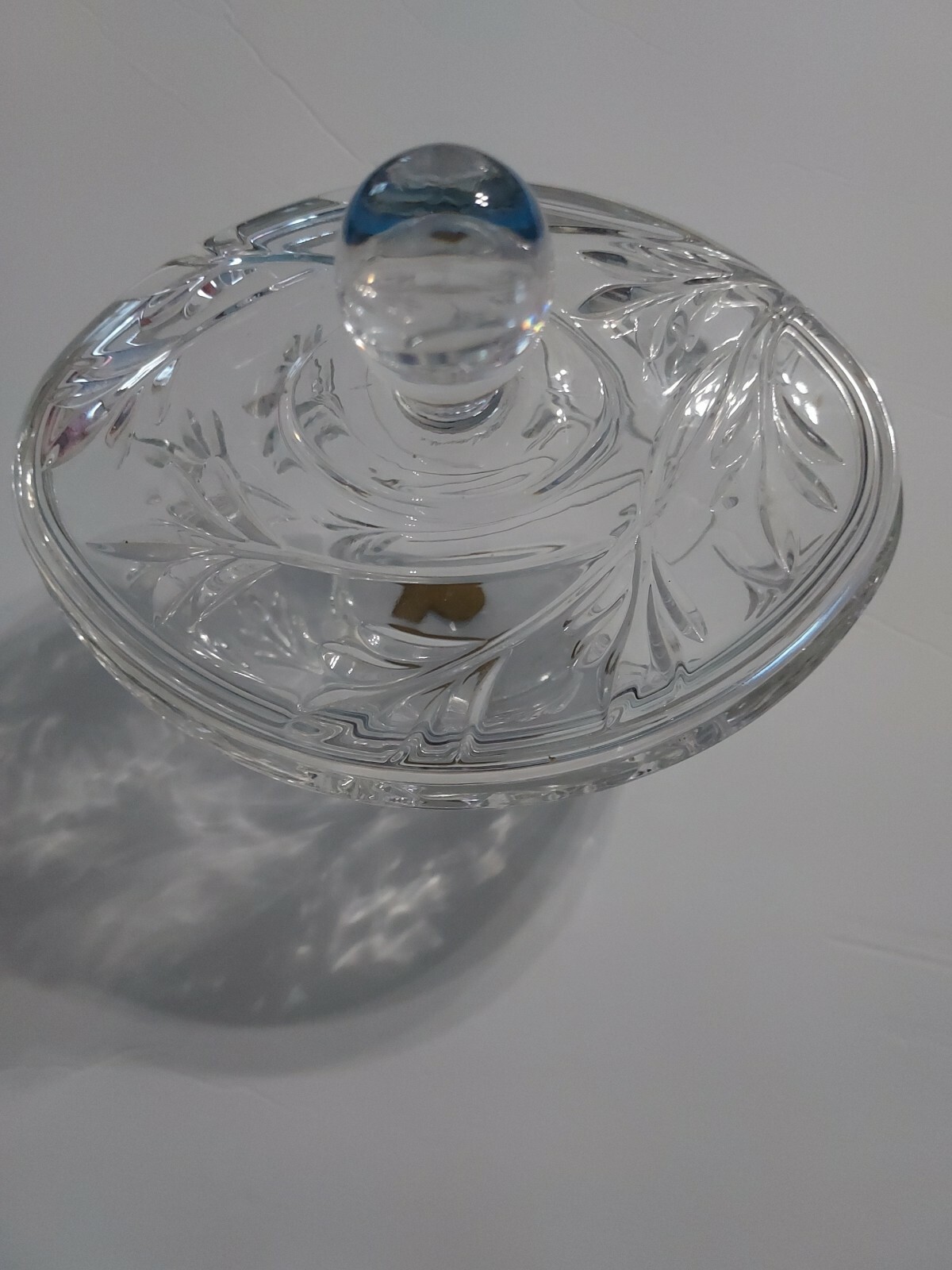 Oval Oneida Crystal Deep Candy/Nut Bowl w/Lid 7.5 H w/ Lid On.x 5 Wx 7 L x3.5 D