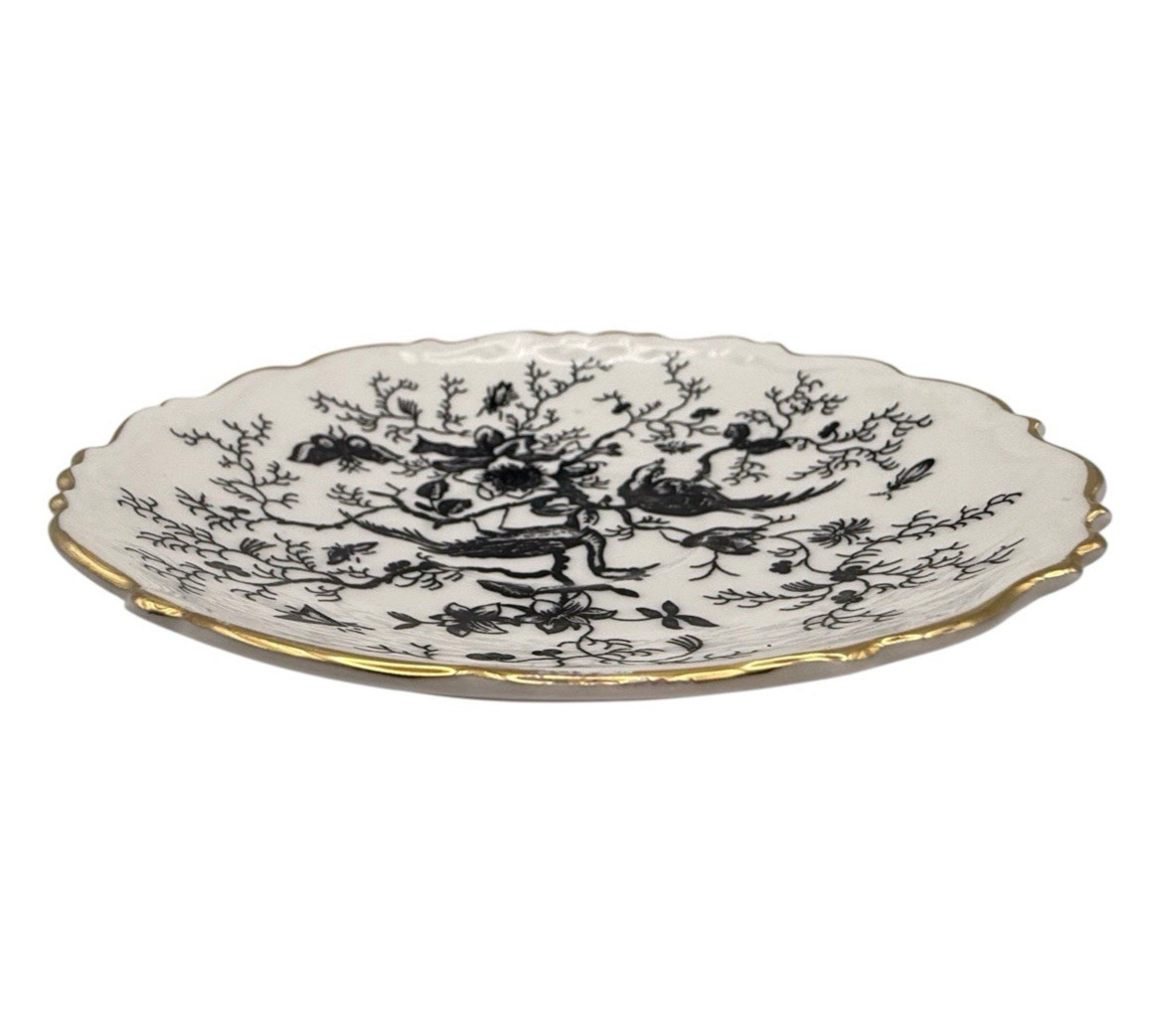 Coalport Cairo Black On White gold Rim Saucer Plate 5.5” Replacement