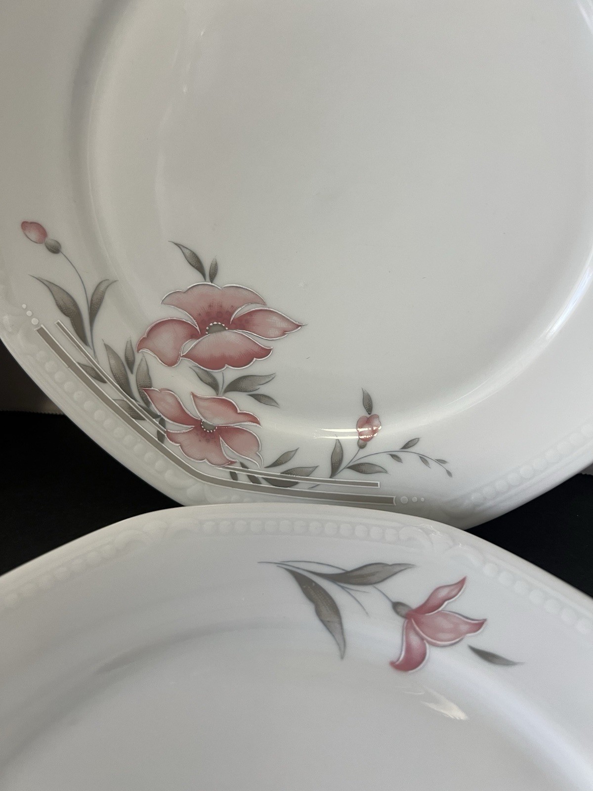 (5) Vintage Mitterteich Porcelain Salad Plates MIT71 Germany Hexagon 7.5”W A+++
