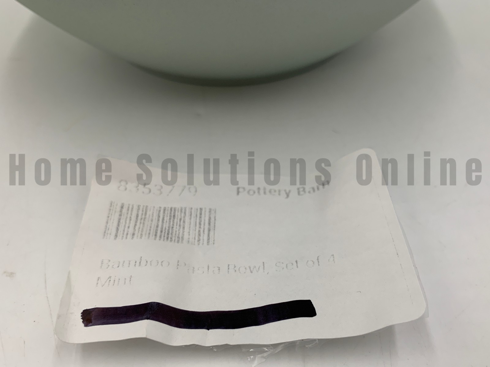 Pottery Barn Bamboozle X Creo Matte Meal Bowls S/4 Mint Blue 8″ diam #R7005