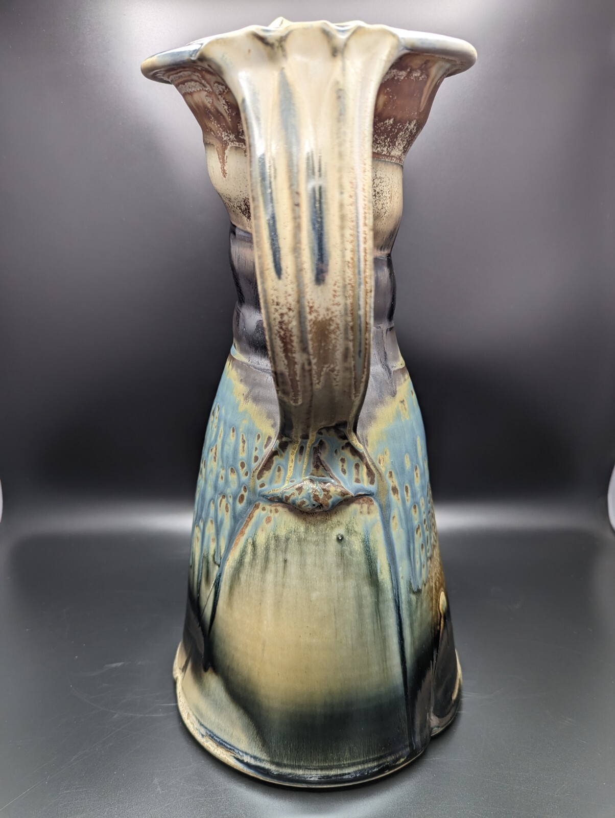 Huge 16.75″ Steven Hill Cypress Pitcher Porcelain Studio Art Pottery Signed