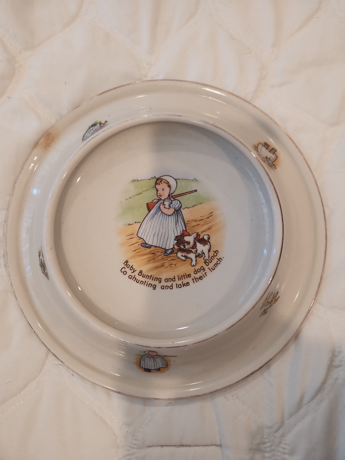 Antique 1903, 1905 Royal Baby Bunting and Bunch Baby Plate