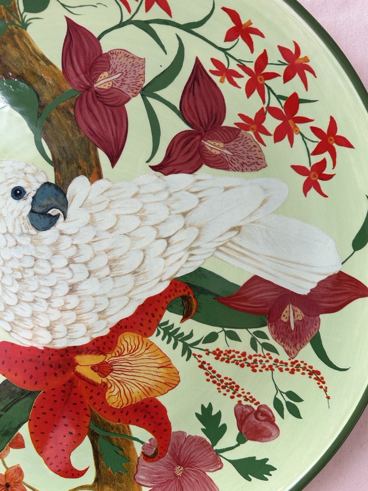 Lynn Chase Parrotdise 2010 Dinner Platter Plate around 11 3/4 inches
