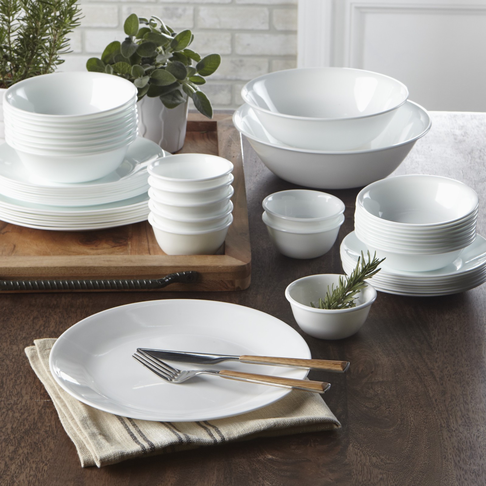 Corelle Livingware Winter Frost White 10.25″ Dinner Plate, Set of 6
