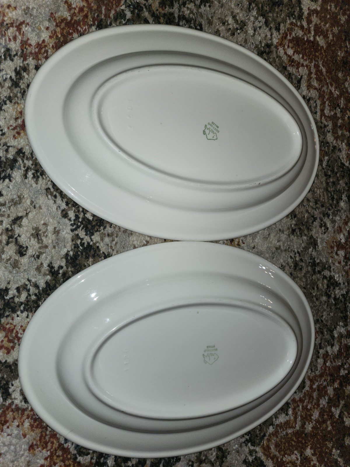 13 3/4 X 9 1/8 In Buffalo China Restaurant Ware Serving Platters Set Of 2