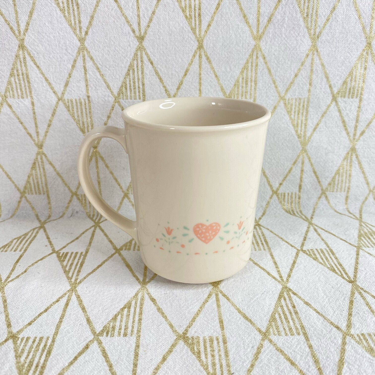 Vintage Corelle Forever Yours Dinnerware ( Pink Hearts / Beige ) – by the piece