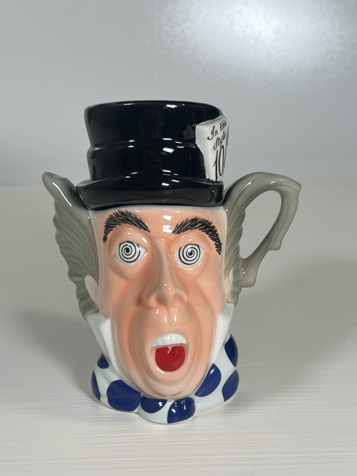 Cardew Small Mad Hatter Head Teapot Alice in Wonderland Creamer Pitcher Quirky