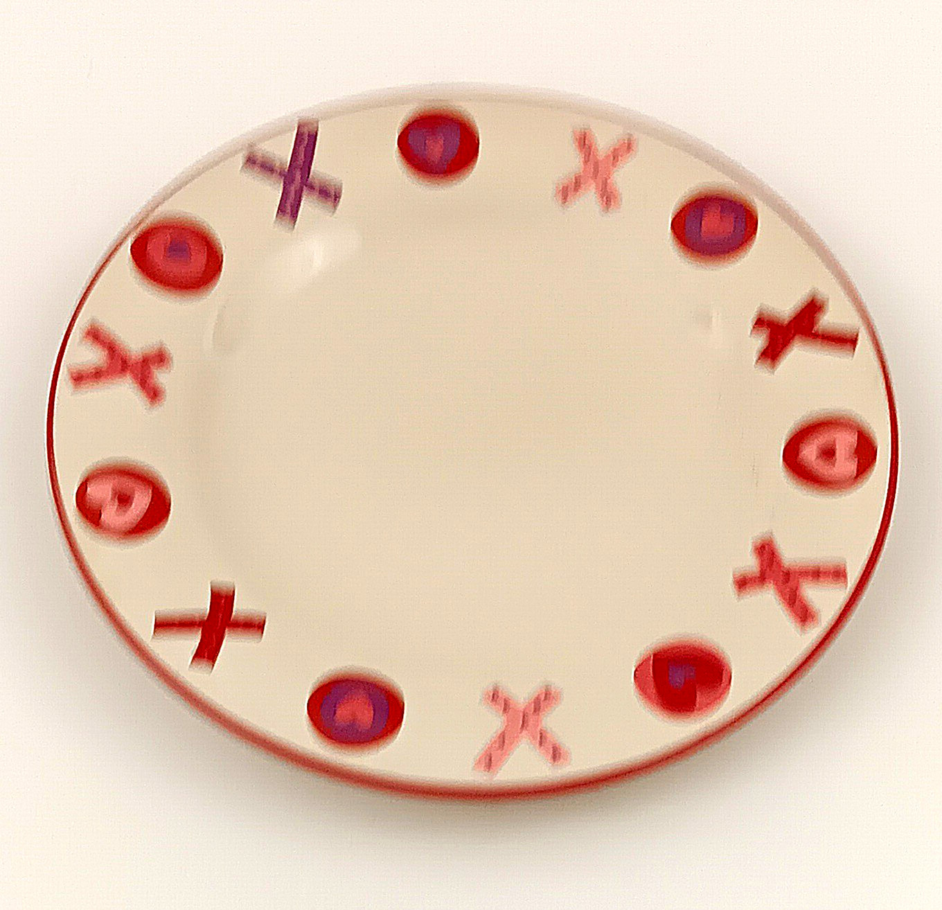 Heart XOXO Plate Red Pink Kohls
