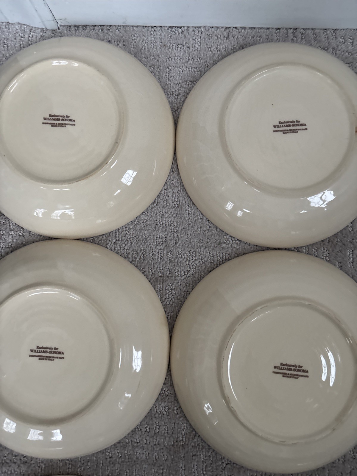 8 Williams Sonoma Rustic Rooster PASTA SALAD BOWLS ITALY FRENCH POTTERY KITCHEN