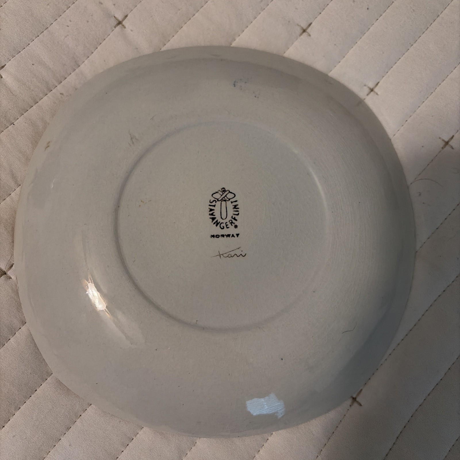 Stavangerflint Kari Nyquist 8″ Fishing Village Plate Made in Norway