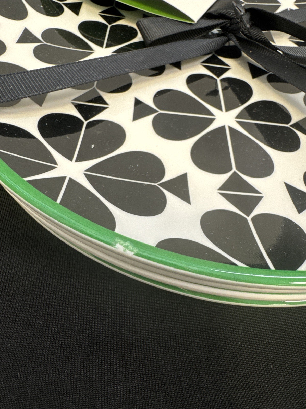 Kate Spade Salad Plate Set of 4 Plates Melamine Home Decor Design FLAWED
