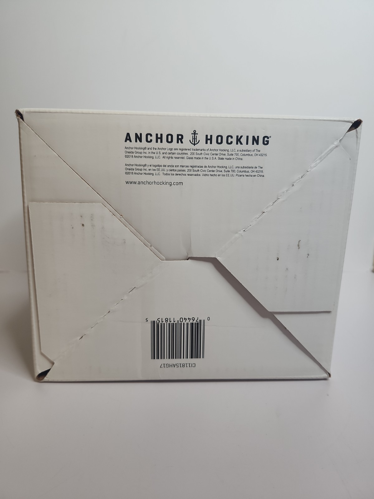 Anchor Hocking Slate Serving Set 2 Piece 6” Glass Dome &7 7/8 Slate Server NIB