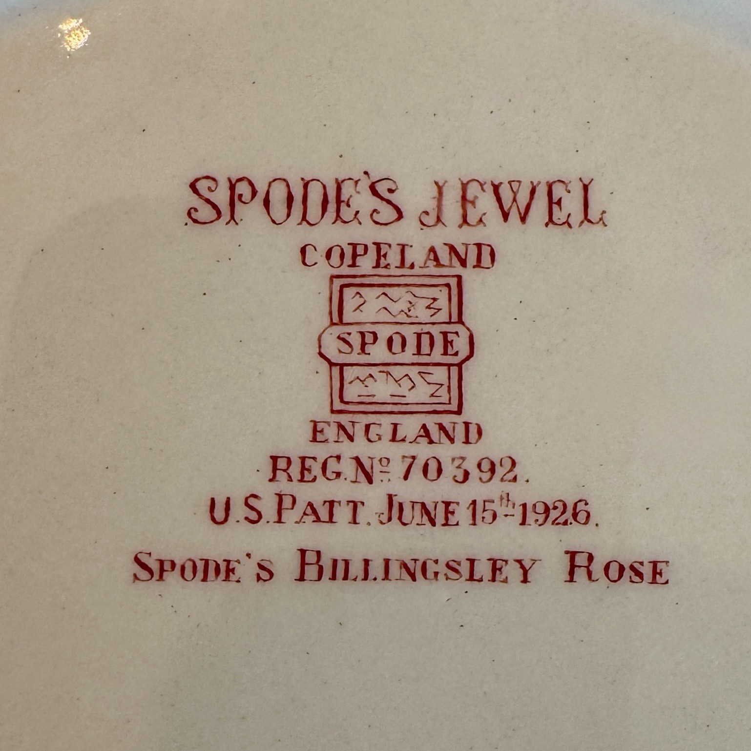 Spode Jewel Dinner Plates Set Of 4 Copeland Billingsley Rose England Vtg