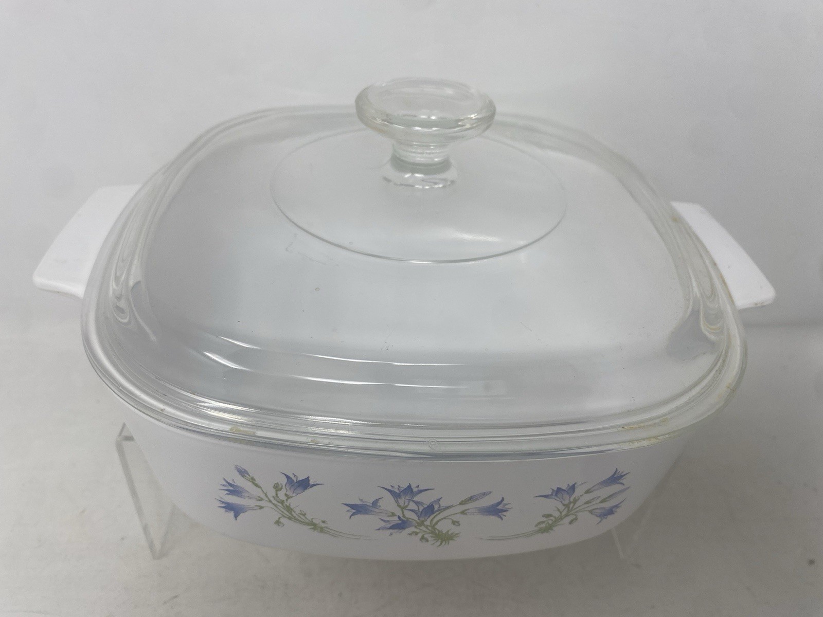 Vintage Corning Blue Dusk Casserole Baking Dishes Set Of 2 1.5 L & 2 L W/ Lid