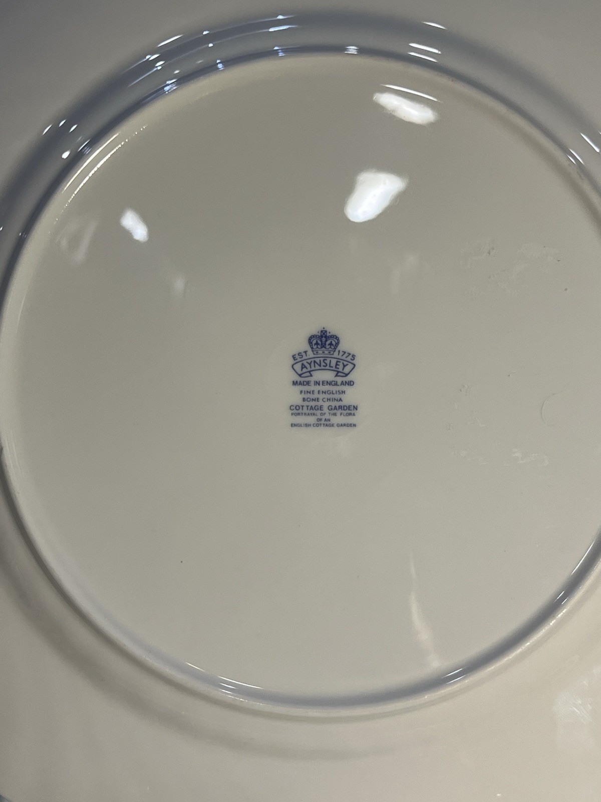 Set Of 6 Aynsley Cottage Garden -DINNER PLATES 10 3/8″ + Beautiful Vase!