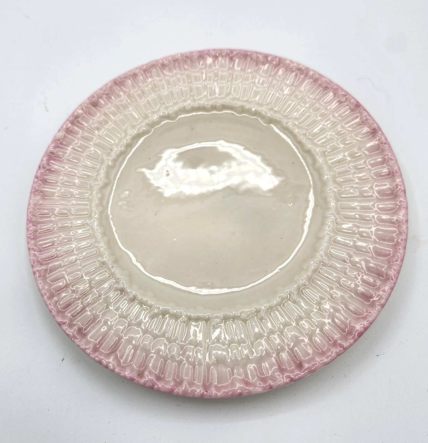 One Rare Belleek Pink Limpet Bread Plate No Gold Trim 3rd Black Mark-5 available