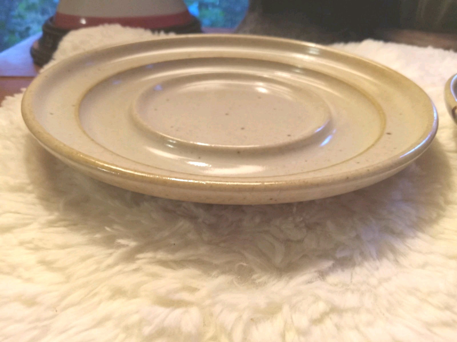 Vintage 70s Dansk Sugar Sand Niels Refsgaard Brown Mist Japan Cups & Saucers (2)