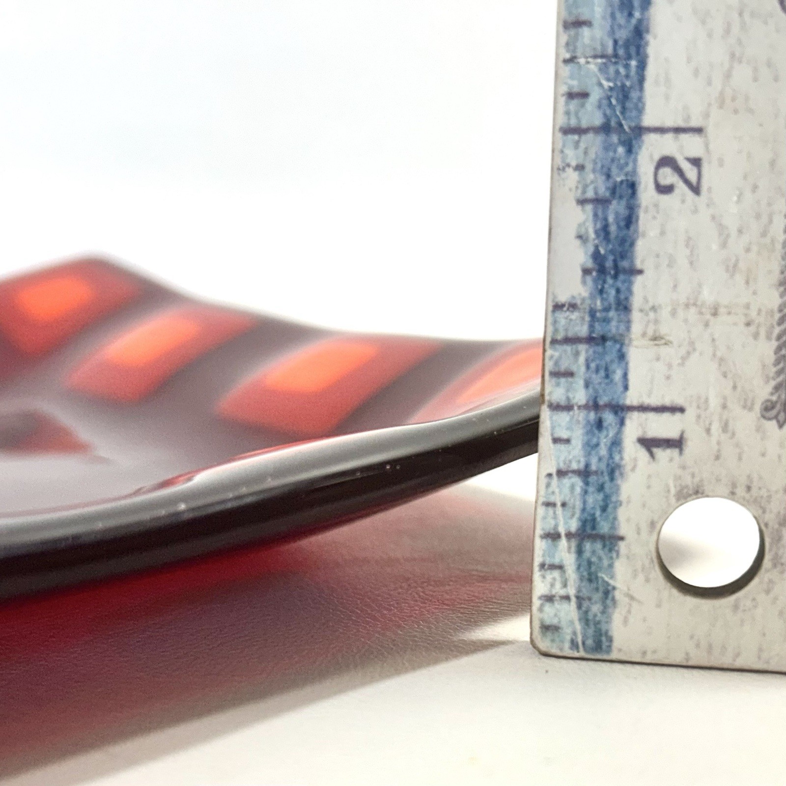 Higgins Style Fused Art Glass Plate Signed by MO Artisan Contemporary Art MINT