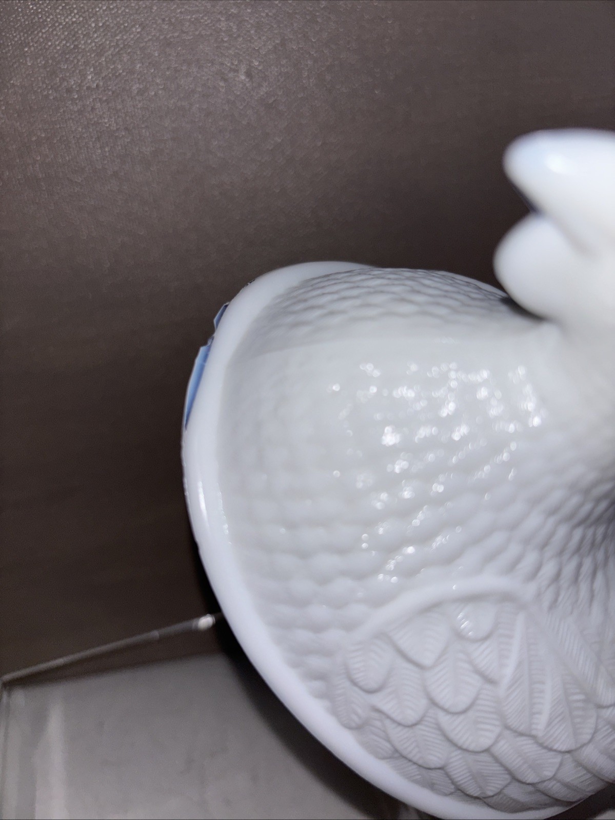Vintage Indiana Glass White Milk Glass Hen on Nest LID ONLY Has Chip-see Pics