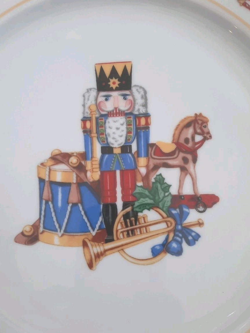 Block Spal Whimsy Christmas 12″ Chop Plate Round Platter Portugal Vintage 1992