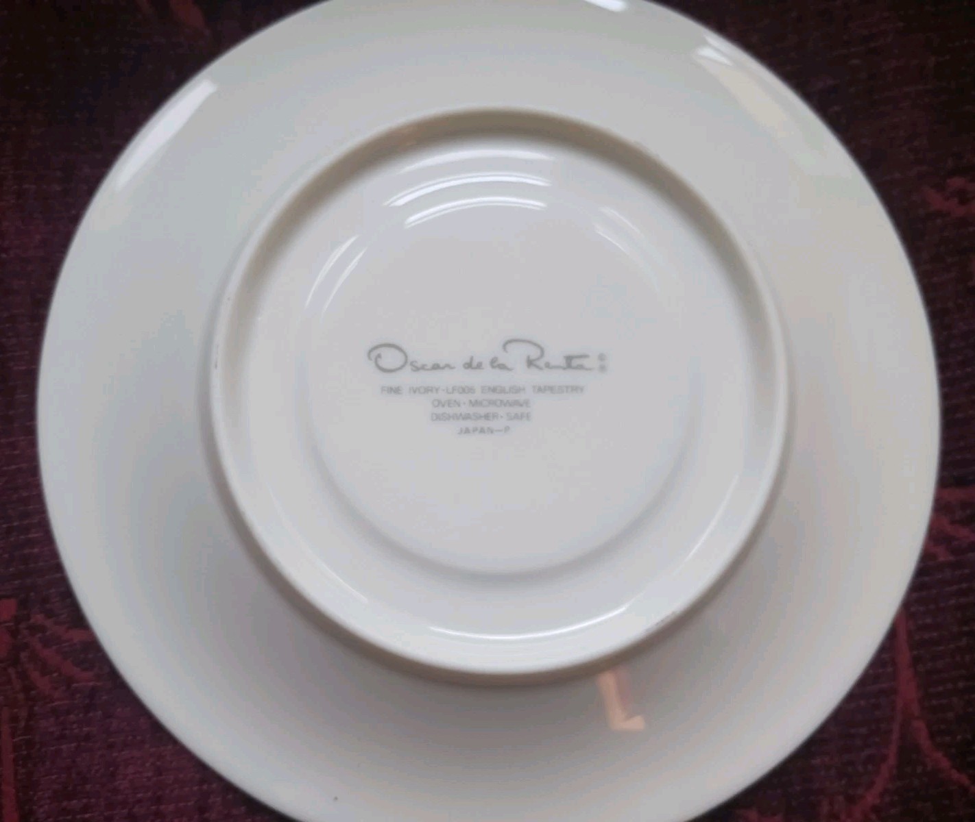 Oscar De La Renta English Tapestry 6Pc Lot – Dinner, Salad Plates, Saucers – NEW