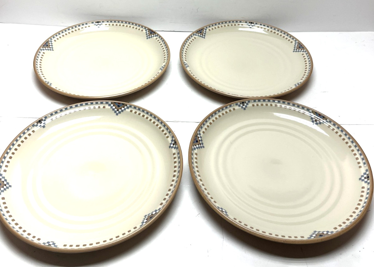 Noritake Stoneware Sedona #8481 lot of 4 Dinner Plates