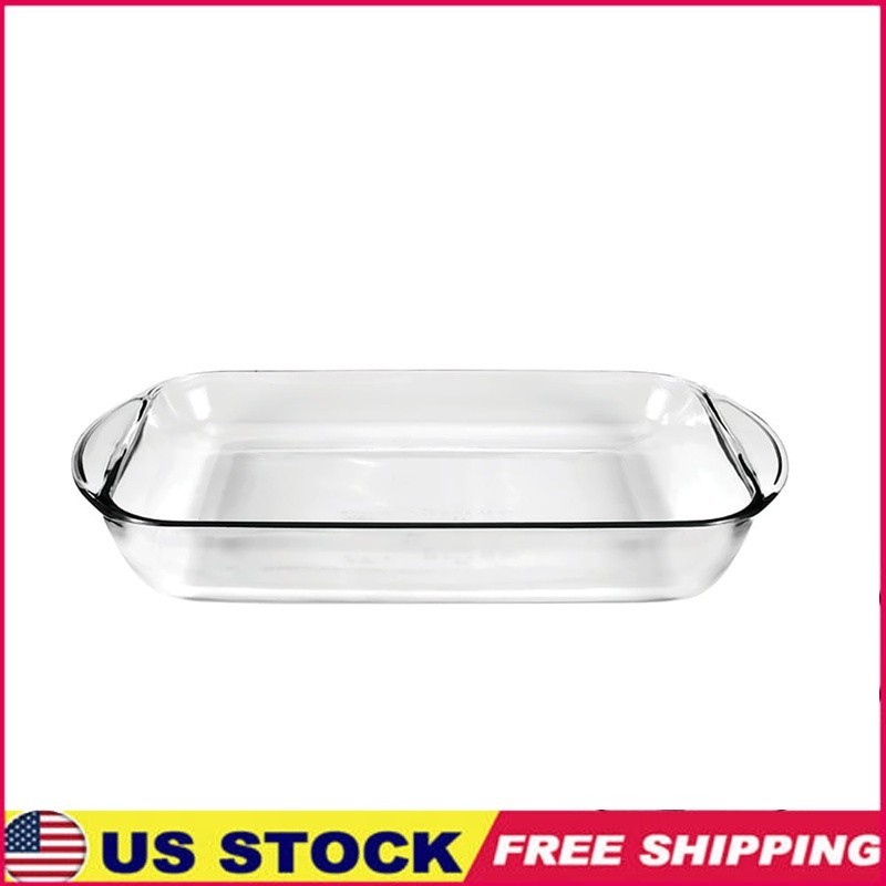 Durable Glass Baking Dish 3 Quart Oven Safe Microwave Casserole Cookware New