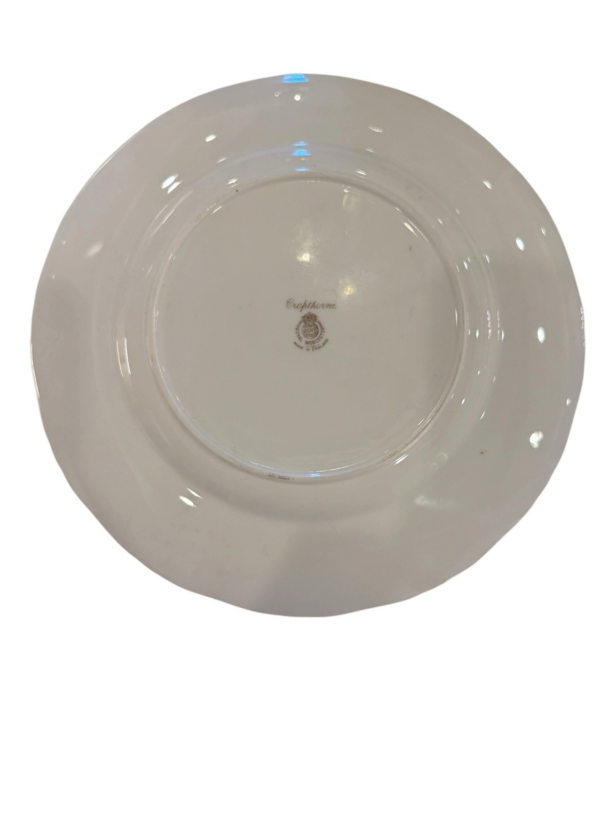 Mint Royal Worcester 1940 Cropthorne Cottage 10 1/2″ Cabinet Plate Sign J. Smith